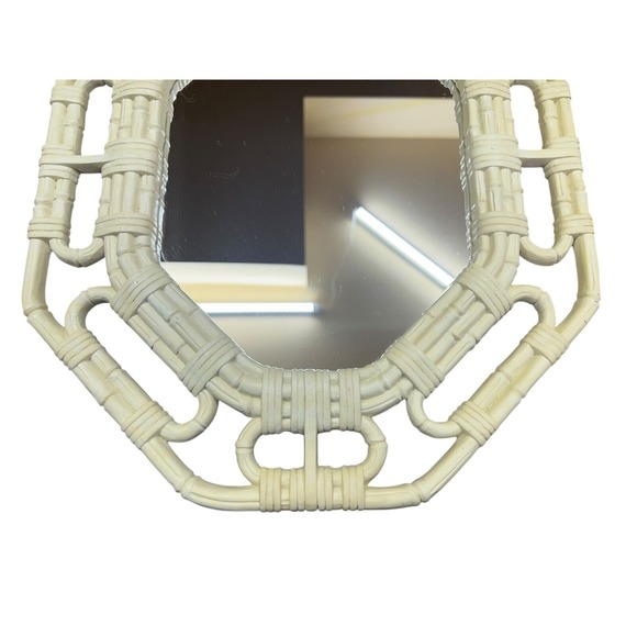 1986 Vintage Faux Bamboo Mirror Butterfly Shelf Set Homco Cottagecore Retro Boho - Picture 13 of 14